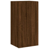 Mobili TV a Muro con LED 4pz Rovere Marrone Legno truciolato