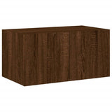 Mobili TV a Muro con LED 4pz Rovere Marrone Legno truciolato