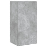 Mobili TV a Muro con LED 5pz Grigio Cemento Legno truciolato
