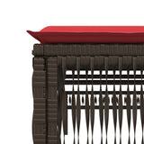 Lettino prendisole con Cuscino in Polyrattan Marrone