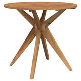 Tavolo da Giardino Rotondo 85x75cm in Legno Massello di Acacia