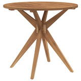 Tavolo da Giardino Rotondo 85x75cm in Legno Massello di Acacia
