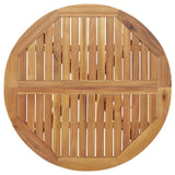 Tavolo da Giardino Rotondo 85x75cm in Legno Massello di Acacia