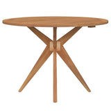 Tavolo da Giardino Rotondo 110x75cm in Legno Massello Acacia
