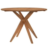 Tavolo da Giardino Rotondo 110x75cm in Legno Massello Acacia