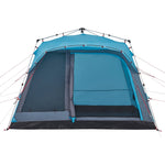 Tenda Familiare Cabina 7 Persone Blu a Rilascio Rapido