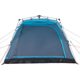 Tenda da Campeggio Cabina 4 Persone Blu a Rilascio Rapido