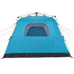 Tenda da Campeggio Cabina 4 Persone Blu a Rilascio Rapido