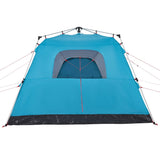 Tenda da Campeggio Cabina 4 Persone Blu a Rilascio Rapido