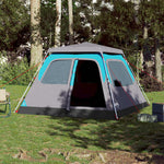 Tenda Familiare a Cupola 6 Persone Blu a Rilascio Rapido