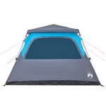 Tenda Familiare a Cupola 6 Persone Blu a Rilascio Rapido