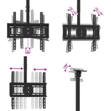 Porta TV a Soffitto per Schermo 32"-65" Max VESA 400x400mm 40kg