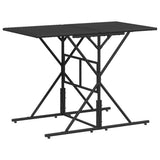Set da pranzo da giardino da 7 pz con Cuscini in Polyrattan Nero
