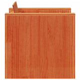 Set Salotto da Giardino 2 pz Marrone Cera Legno Massello Pino