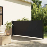 Tenda da Sole Laterale Retrattile Nera 100x300 cm