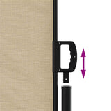 Tenda da Sole Laterale Retrattile Beige 100x500 cm