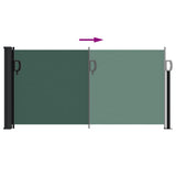 Tenda da Sole Laterale Retrattile Verde Scuro 100x500 cm