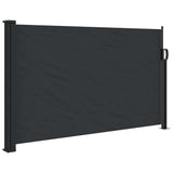 Tenda da Sole Laterale Retrattile Nera 120x500 cm