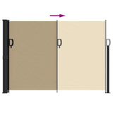 Tenda da Sole Laterale Retrattile Beige 140x500 cm