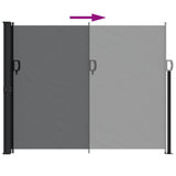 Tenda da Sole Laterale Retrattile Nera 160x500 cm