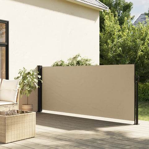 Tenda da Sole Laterale Retrattile Beige 120x600 cm