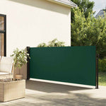 Tenda da Sole Laterale Retrattile Verde Scuro 140x600 cm