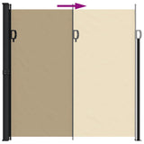 Tenda da Sole Laterale Retrattile Beige 200x600 cm