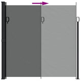 Tenda da Sole Laterale Retrattile Nera 220x600 cm