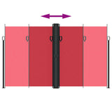 Tenda da Sole Laterale Retrattile Rossa 200x1000 cm