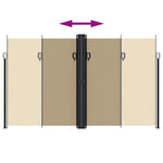 Tenda da Sole Laterale Retrattile Beige 200x1000 cm