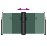 Tenda da Sole Laterale Retrattile Verde Scuro 120x1200 cm