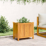 Fioriera Giardino con Rivestimento 54x31x50 cm Massello Acacia