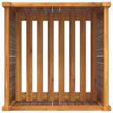 Fioriera Giardino con Rivestimento 50x50x100 cm Massello Acacia