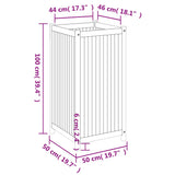 Fioriera Giardino con Rivestimento 50x50x100 cm Massello Acacia