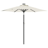 Ombrellone Giardino con Palo in Acciaio Bianco 225x225x212 cm