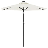 Ombrellone Giardino con Palo in Acciaio Bianco 225x225x212 cm