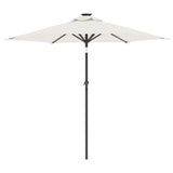 Ombrellone Giardino con Palo in Acciaio Bianco 225x225x212 cm