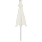 Ombrellone Giardino con Palo in Acciaio Bianco 225x225x212 cm