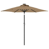 Ombrellone Giardino con Palo in Acciaio Tortora 225x225x212 cm