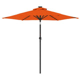 Ombrellone Giardino LED Palo Acciaio Terracotta 225x225x212 cm