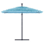 Ombrellone Giardino con Palo in Acciaio Blu 269x269x235 cm