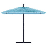 Ombrellone Giardino con Palo in Acciaio Blu 269x269x235 cm