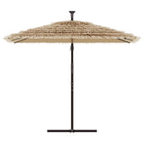 Ombrellone Giardino con Palo in Acciaio Marrone 290x290x238 cm
