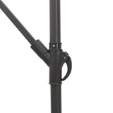 Ombrellone Giardino LED e Palo in Acciaio Marrone 246x246x230cm