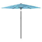 Ombrellone Giardino con Palo in Acciaio Blu 268x268x226 cm