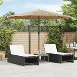 Ombrellone Giardino con Palo in Acciaio Marrone 324x324x247 cm