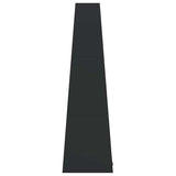 Caminetto da Esterno Design Torre Deposito Tronchi Nero Acciaio