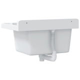 Lavabo a Parete Bianco 50x35x24 cm in Resina
