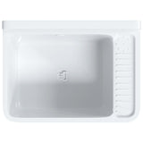 Lavabo a Parete Bianco 50x35x24 cm in Resina