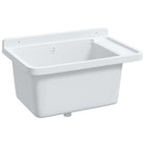 Lavandino di Servizio a Parete Bianco 60x40x28 cm in Resina